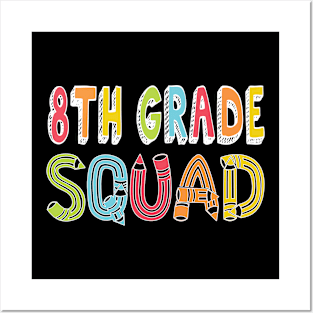 8th Grade Squad Back To School Eighth Grade Team Party product Posters and Art